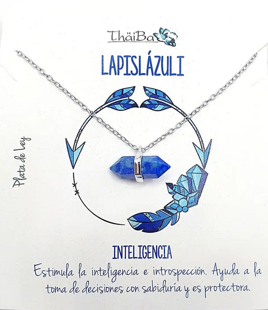 Collar piedra lapislázuli prisma