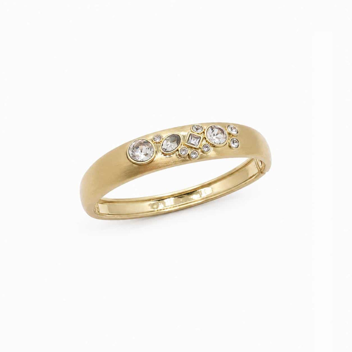 Pulsera rígida caña con baño de oro de 14 quilates - Joyería Zafir