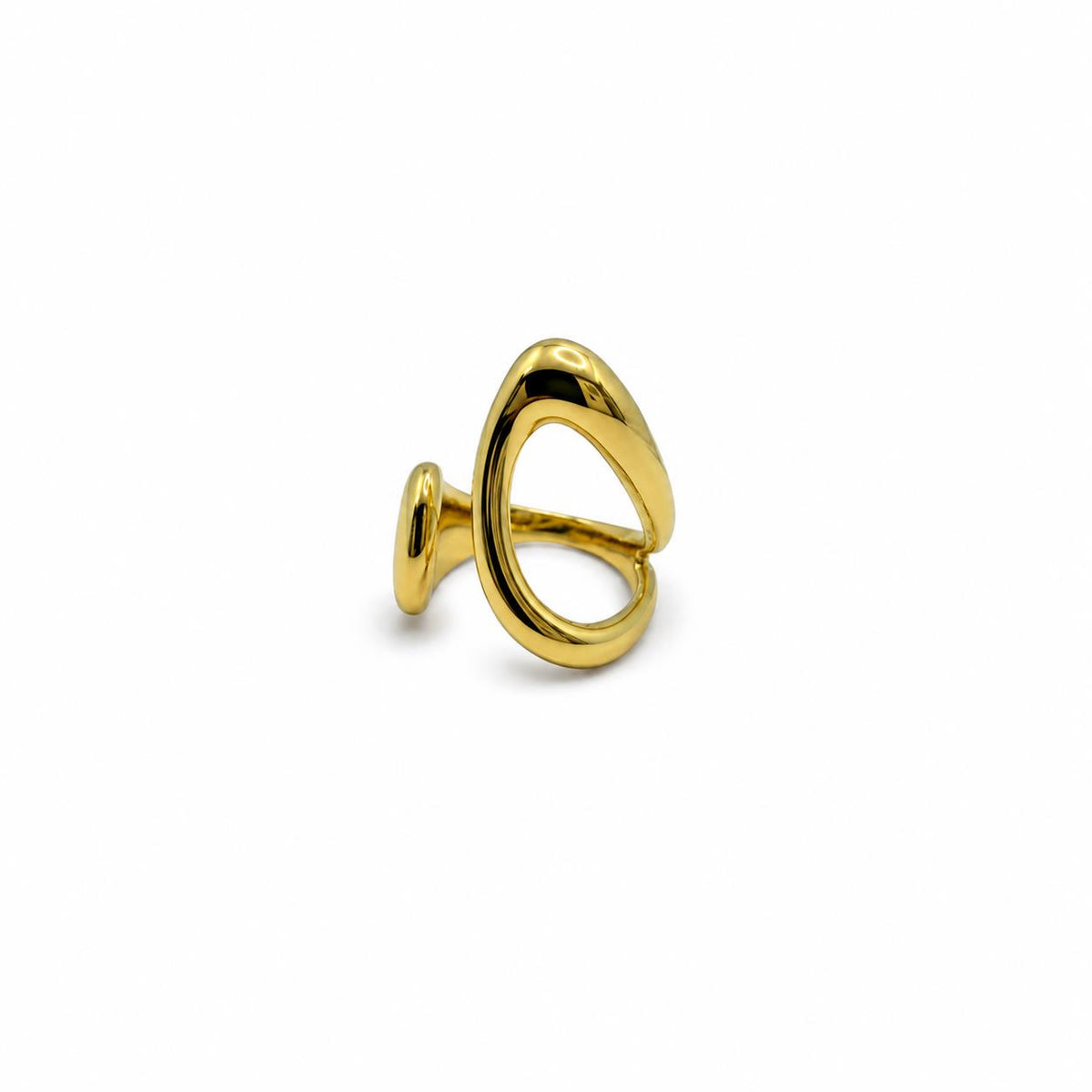 Anillo gaudí de aleación de metales con baño de oro de 14 quilates - Joyería Zafir