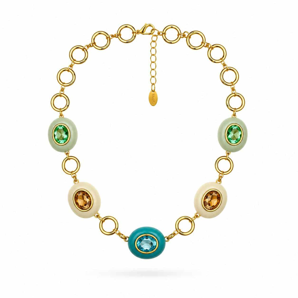 Collar Capri con baño de oro de 14 quilates - Joyería Zafir