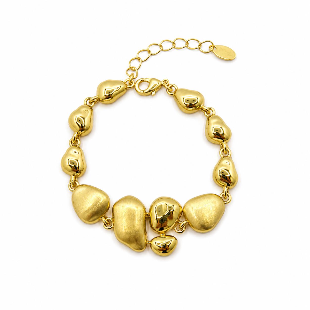 Pulsera gold de aleación de metales con baño de oro de 14 quilates - Joyería Zafir
