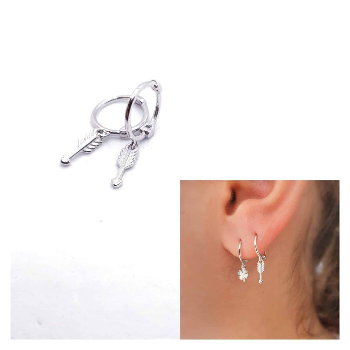 Pendientes flechas de plata de ley - imagen adicional - Joyería Zafir