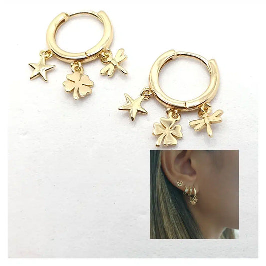 Pendientes Nature oro