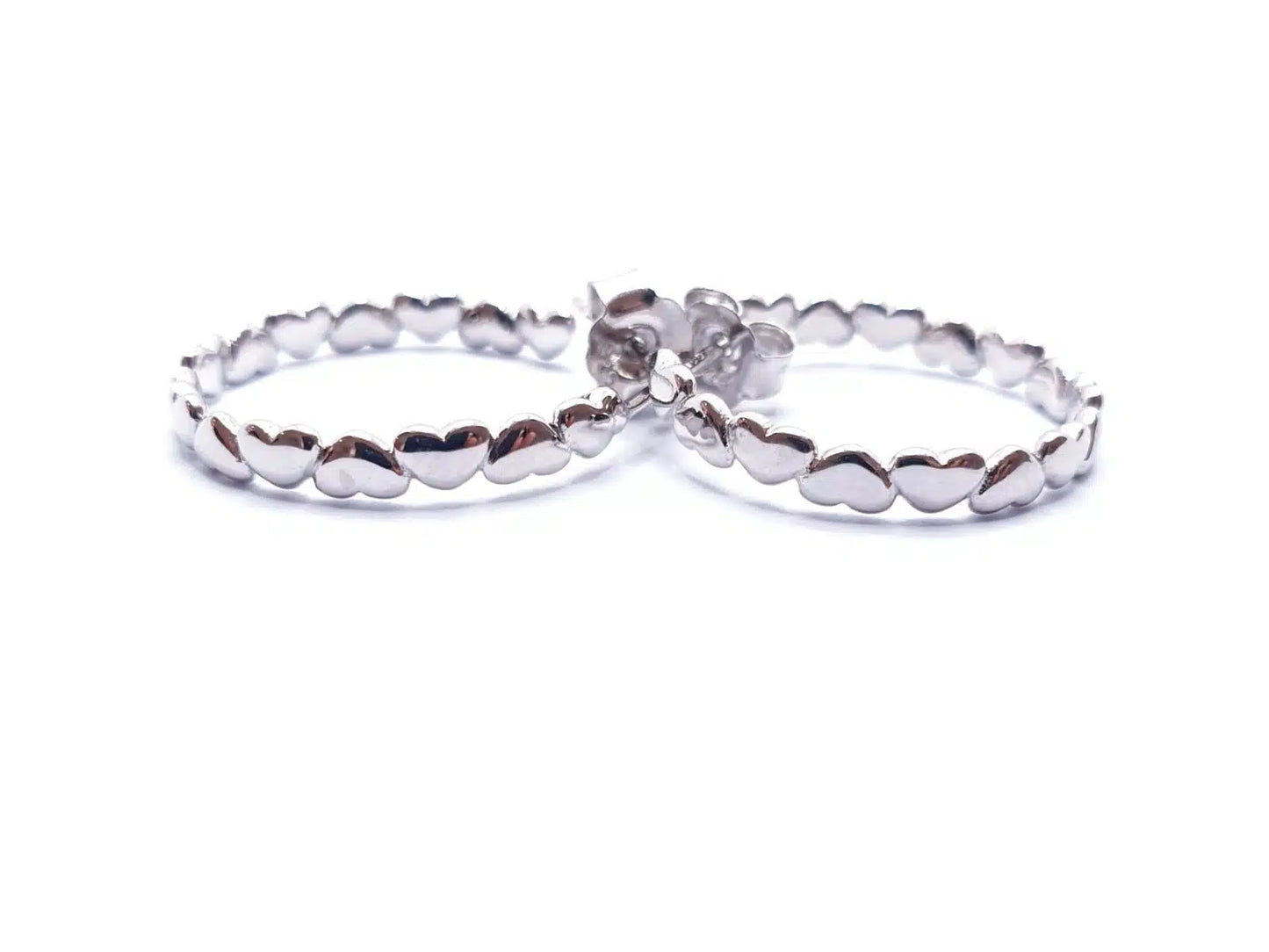 Pendientes aro corazones