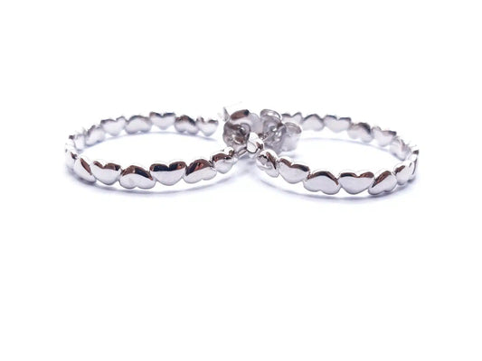 Pendientes aro corazones