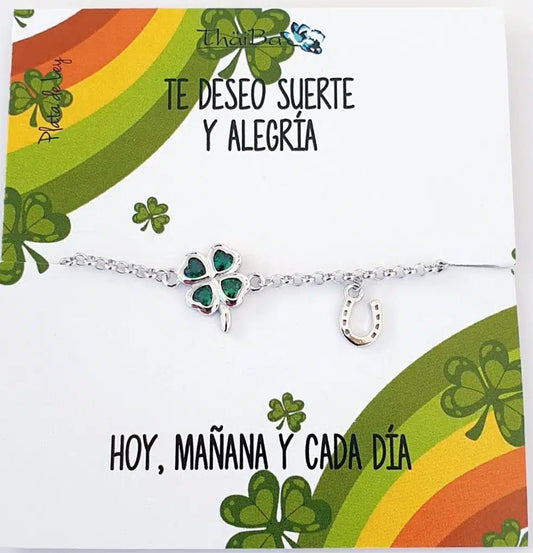Pulsera trébol verde