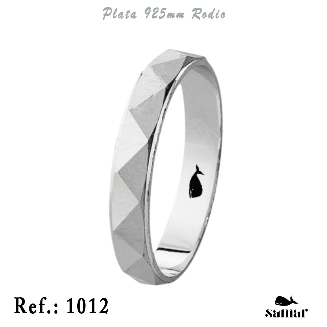 Alianza de plata 925 mate doble cuerpo 4 mm – 1012