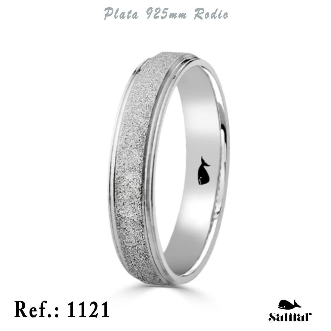 Alianza de plata 925 lisa con interior confort 5 mm – 1121