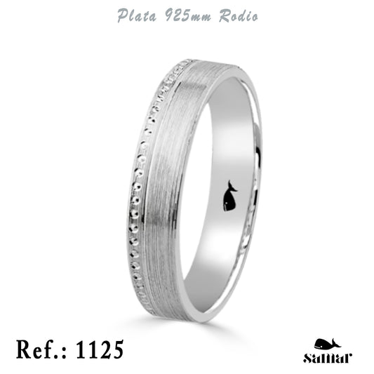 Alianza de plata 5 mm mate brillo con interior confort 1125