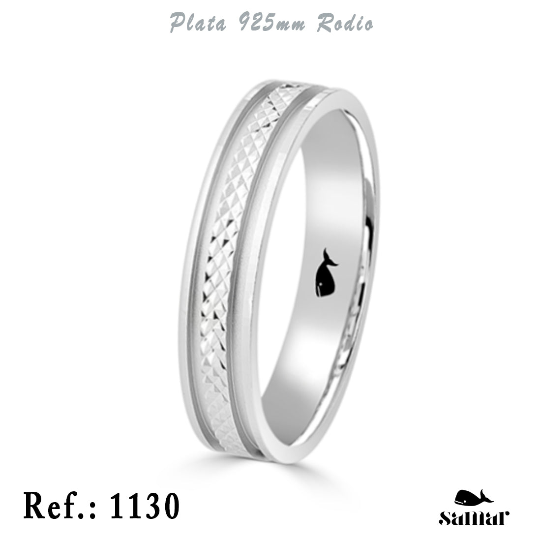 ALIANZA DE PLATA TALLADA CONFOR 1130