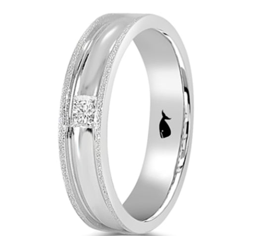 Alianzas Plata - 1136Sg Alianza Con Diamante - Unisex