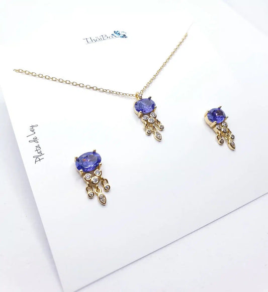 Set luxury amatista oro