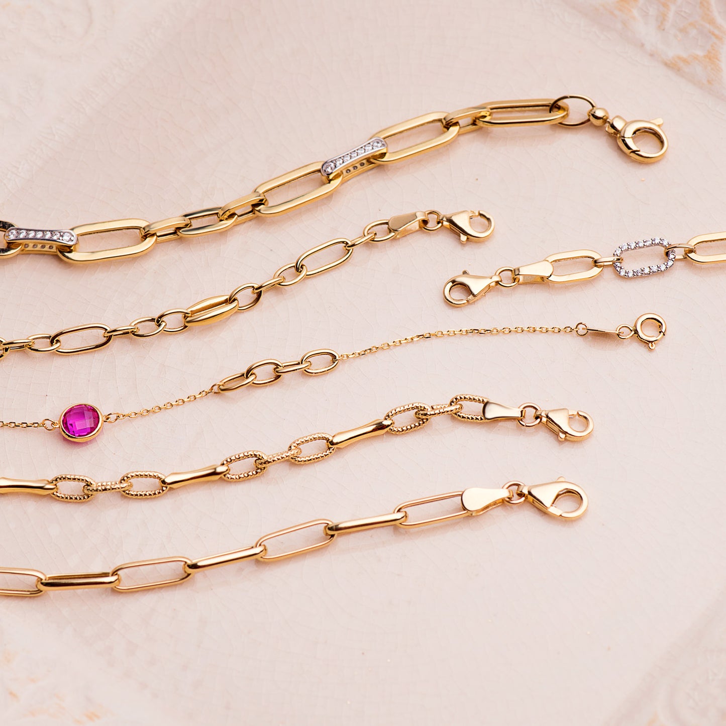18K PULSERA ORO AMARILLO HUECA ESLABONES ANCHO: 4,5 MM. LARGO: 20CM