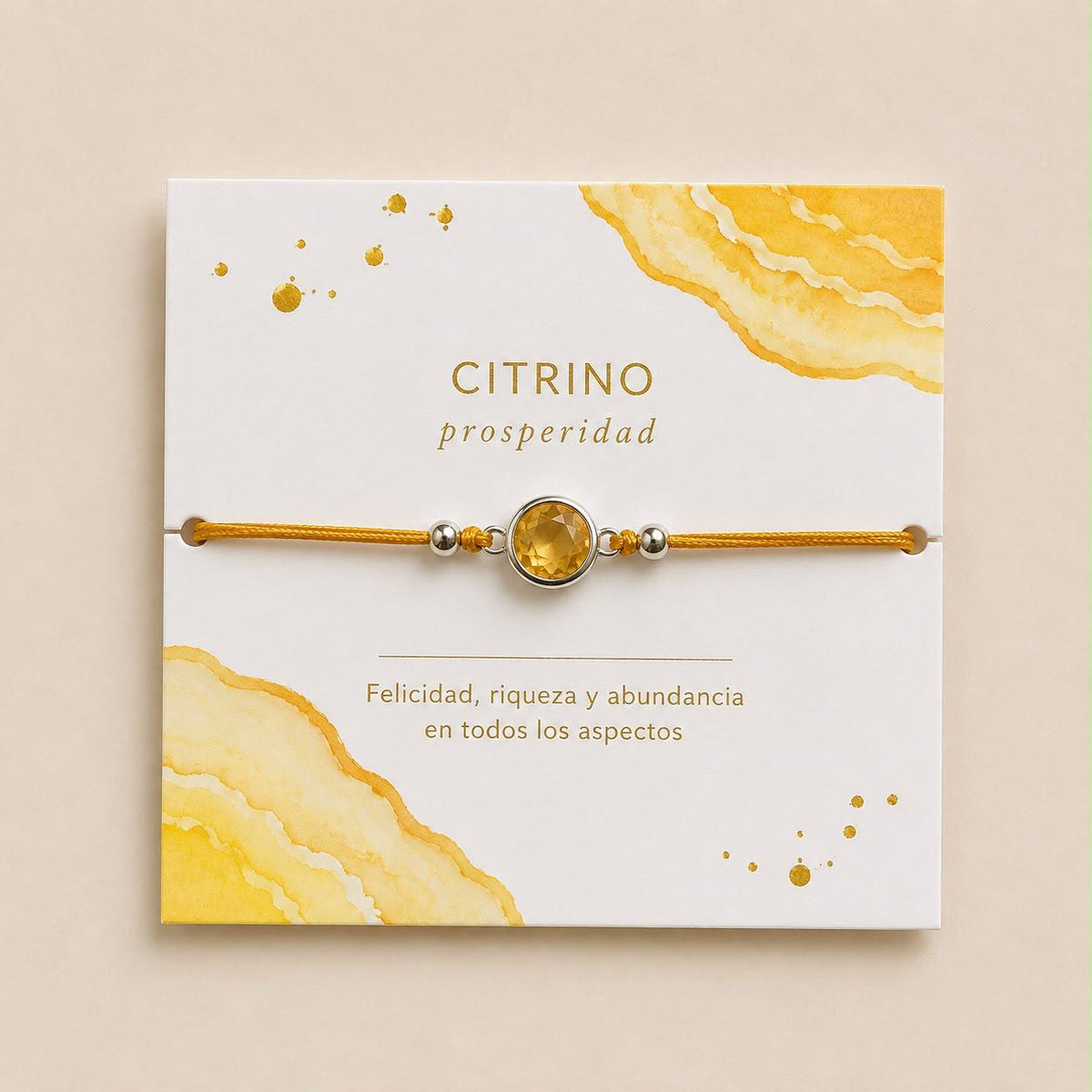 Pulsera citrino de plata de ley - Joyería Zafir