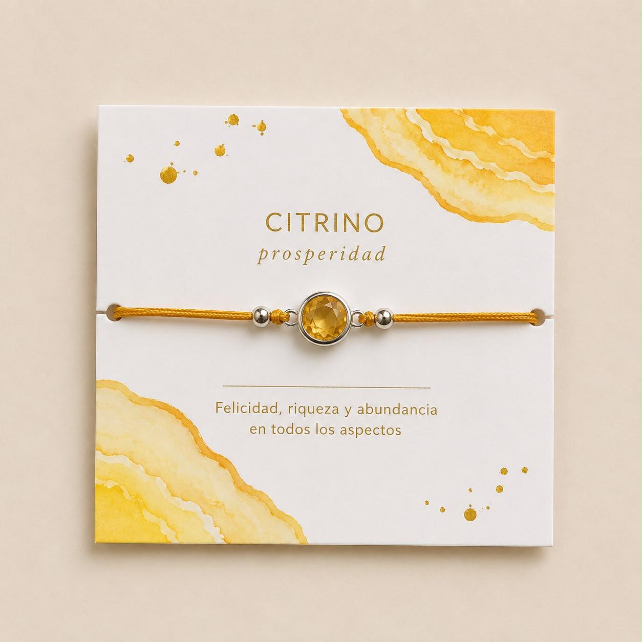 Pulsera citrino de plata de ley - Joyería Zafir