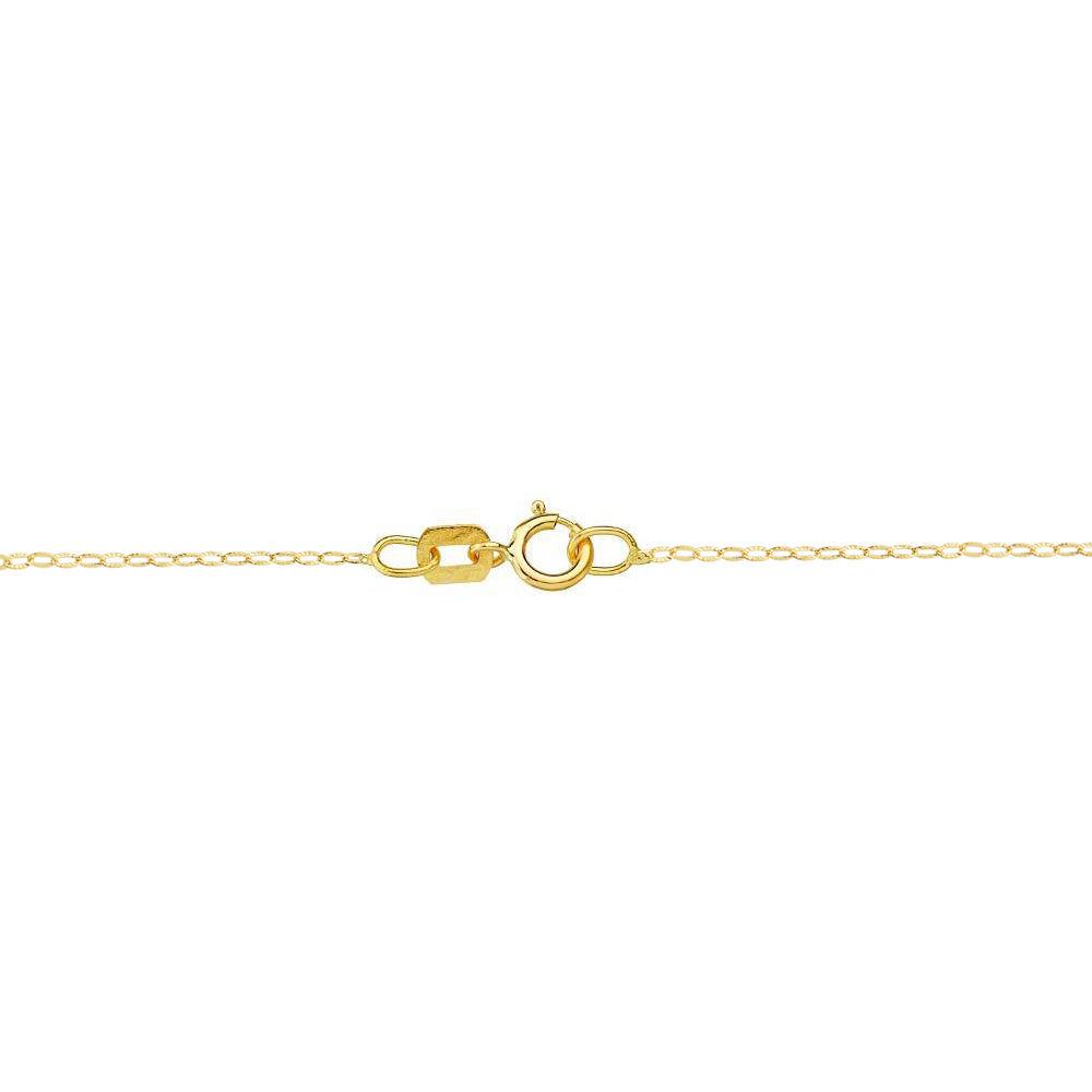 18K GARGANTILLA ORO AMARILLO PLACA CHAPAS LISAS 7 MM CADENA FORZADA 45CM