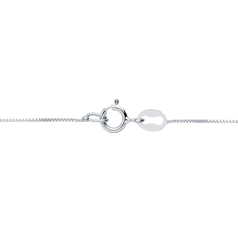 18K COLLAR ORO BLANCO CON CHATON Y CIRCONITA ANCHO: 6,5 MM. CADENA 42CM