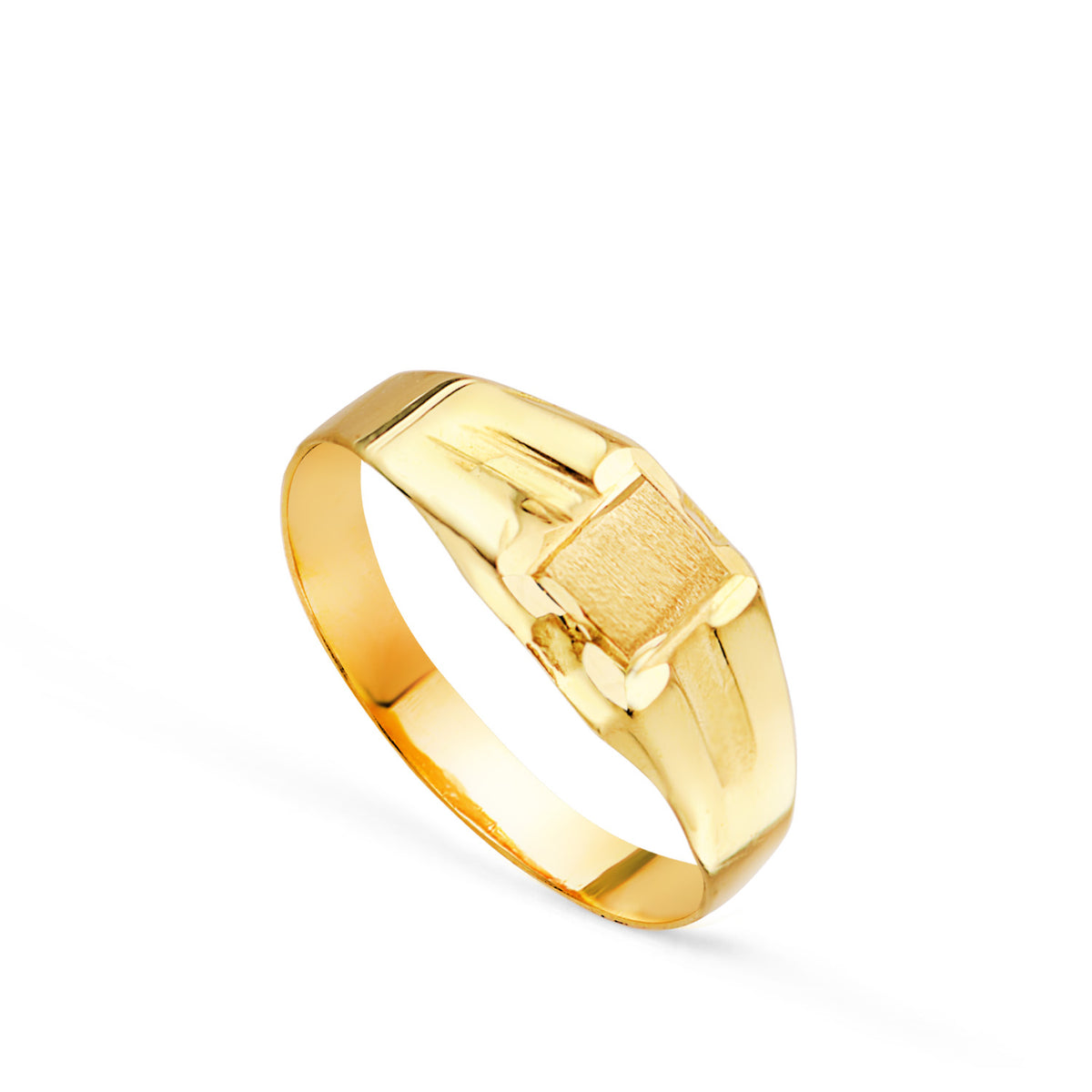 Sello Hueco para Bebe O Meñique Cuadrado. Zona Grabado: 3,5 x 3,5 mm de oro amarillo 18K