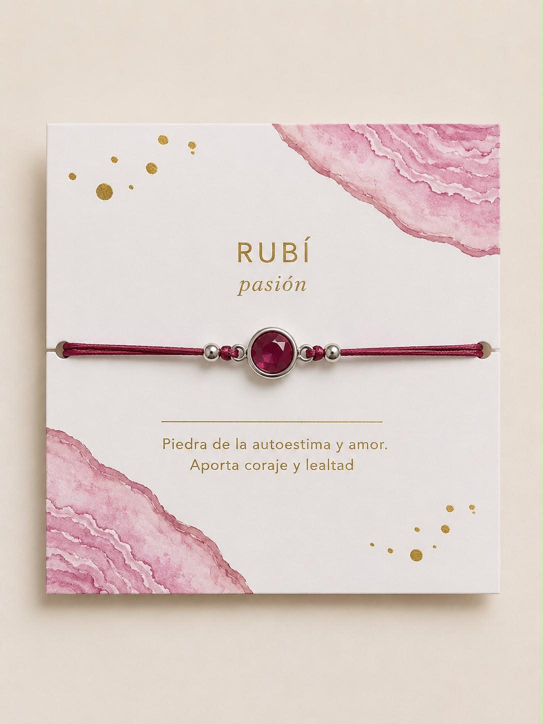 Pulsera Rubí de plata de ley - Joyería Zafir