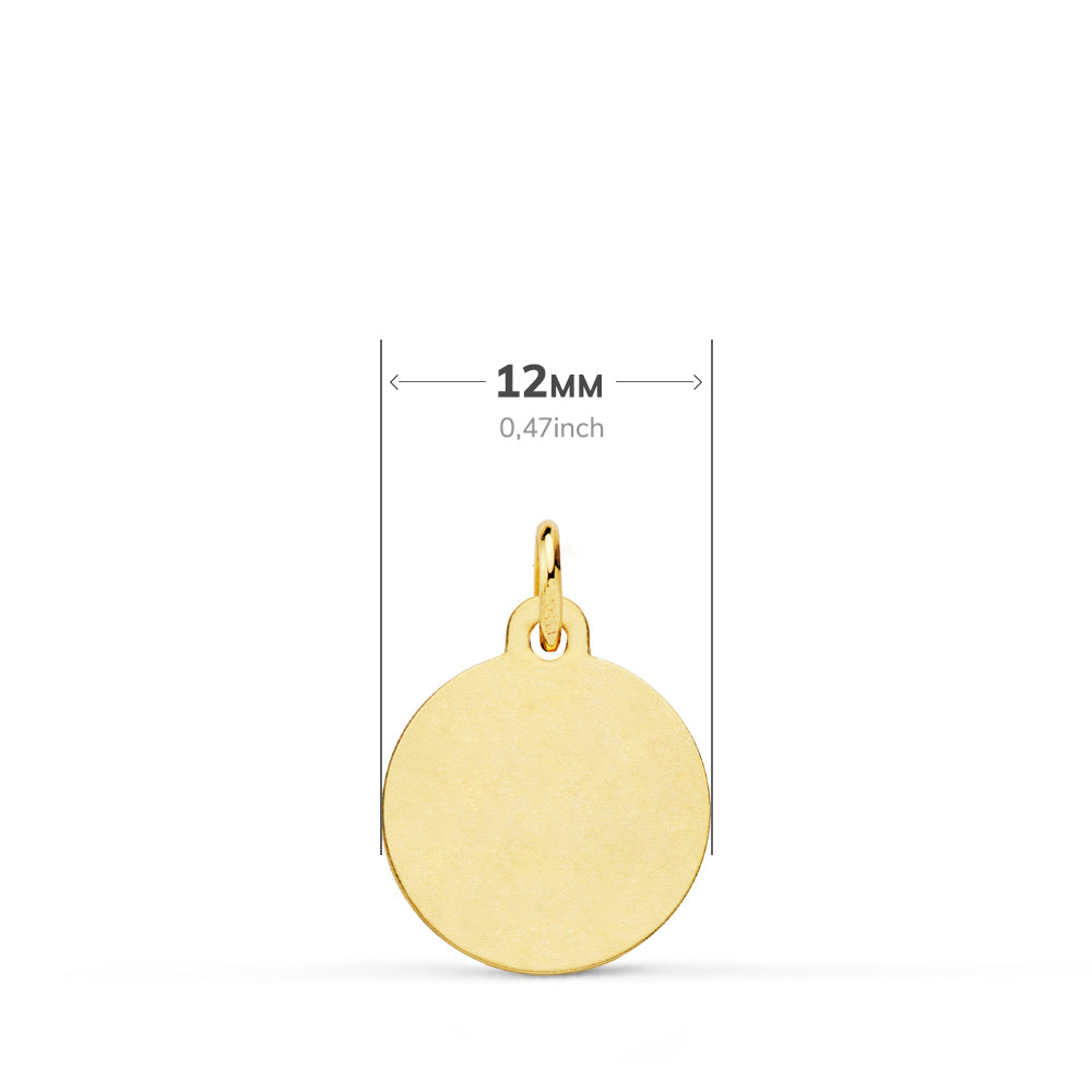 Medalla Virgen de Fatima 12 mm de oro amarillo 18K