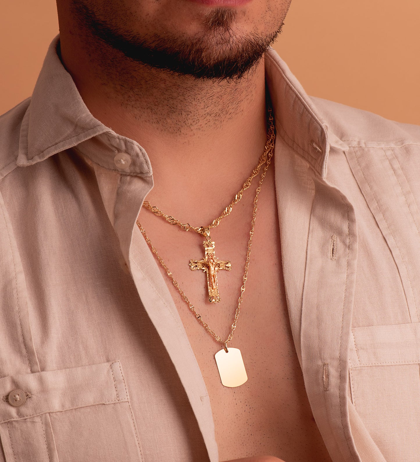 18K CADENA ORO AMARILLO MACIZA SINGAPUR 50CM 4 MM