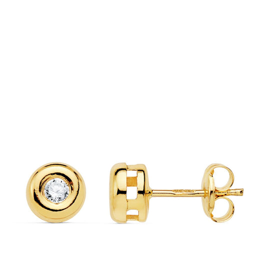 18K PENDIENTES CHATON ORO AMARILLO DIAMANTES LABORATORIO 0,140 QTS VS2-G. MEDIDA: 5,5 X 5,5 MM. CIERRE PRESION