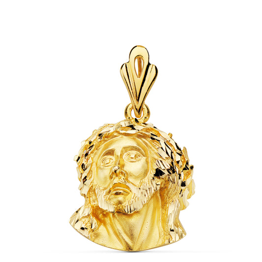 Colgante Cabeza de Cristo de Murillo 21 x 18 mm de oro amarillo 18K