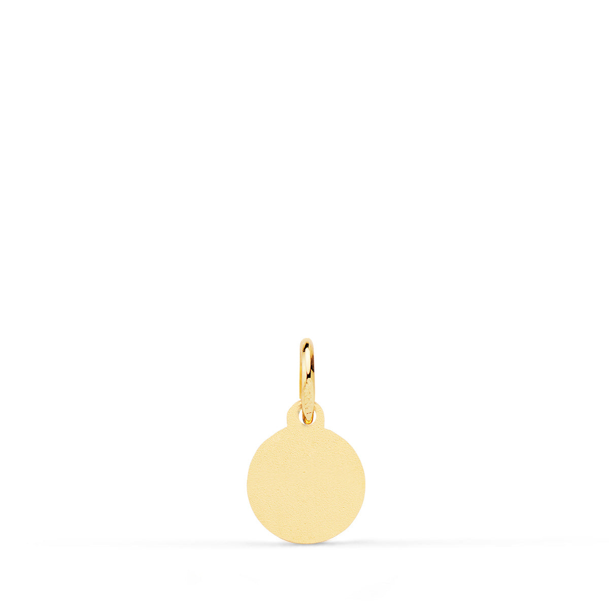 Medalla Mini Lenteja Virgen del Mar Bordes Tallados 8 mm de oro amarillo 18K