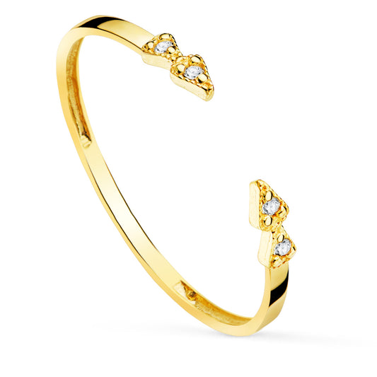 18K SORTIJA ORO AMARILLO DIAMANTES DE LABORATORIO 0,032 QTS. VS2-G CUERPO 1,10 MM