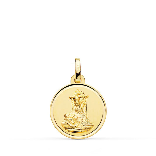 18K MEDALLA ORO AMARILLO VIRGEN DE LAS ANGUSTIAS BISEL 16 MM