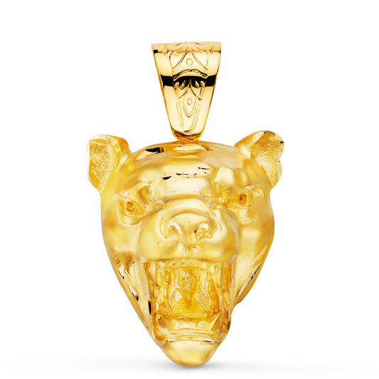 Colgante Puma Gigante. 40 x 34 mm de oro amarillo 18K