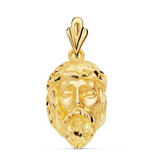 Colgante Cabeza de Cristo 25 x 17 mm de oro amarillo 18K