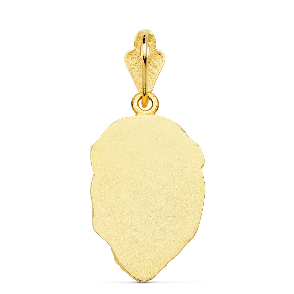 18K COLGANTE ORO AMARILLO CABEZA DE CRISTO 25X17 MM