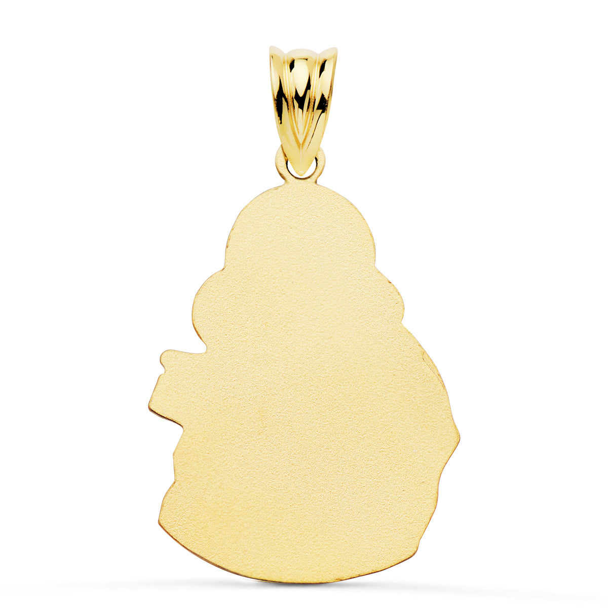 Medalla Virgen del Carmen Silueta Tallada 24 x 19 mm de oro amarillo 18K
