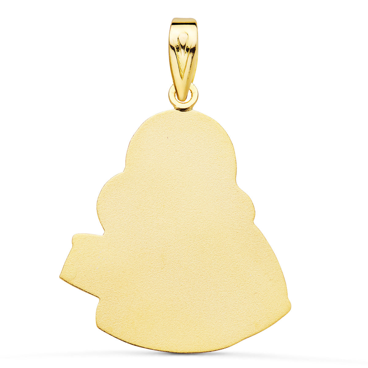 Medalla Virgen del Carmen Silueta Tallada 25 x 23 mm de oro amarillo 18K