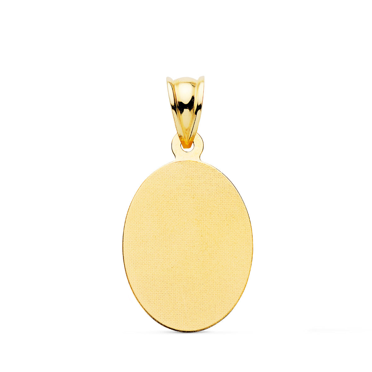 Medalla Virgen Guadalupe Oval en Brillo. 21 x 15 mm de oro amarillo 18K