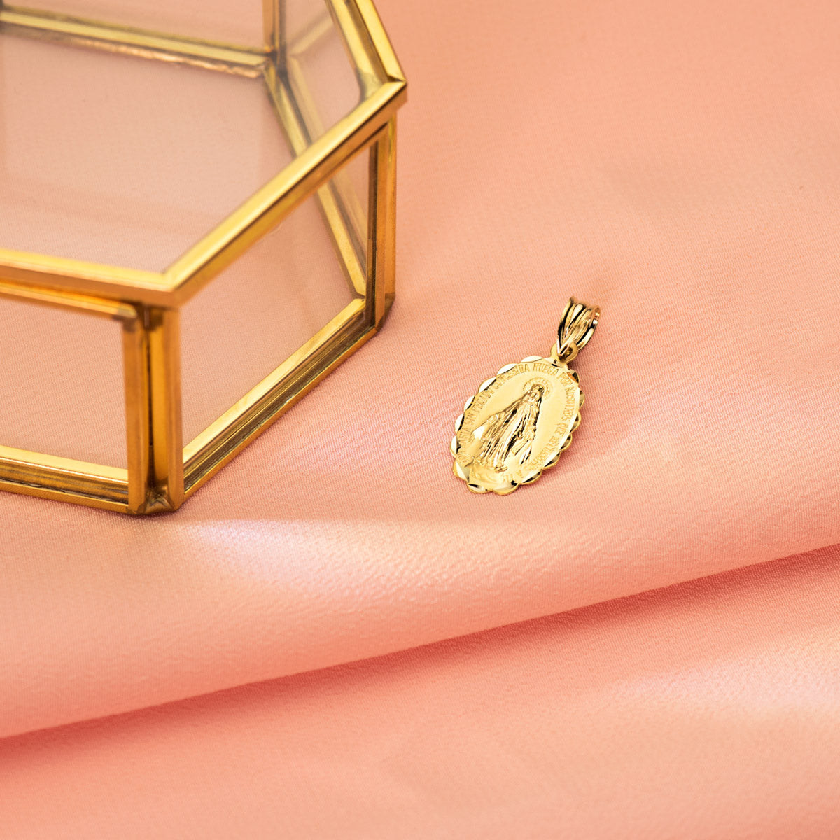 18K MEDALLA ORO AMARILLO ESCAPULARIO ORO AMARILLO VIRGEN DE LA MILAGROSA 23X14 MM 1.60 GR
