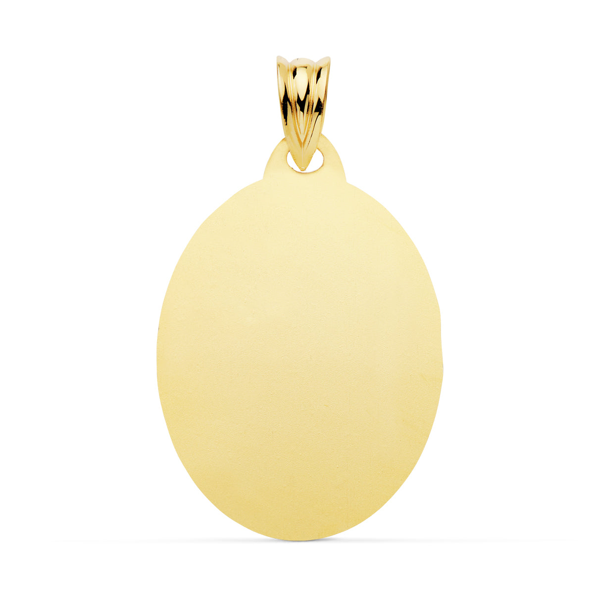 Placa Chapa Oval Brillo 26 x 20 mm de oro amarillo 18K