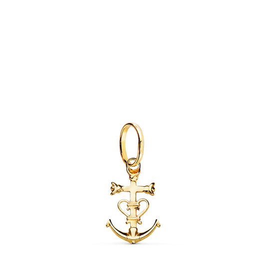 Colgante Cruz de la Camarga . 16 x 10 mm de oro amarillo 18K