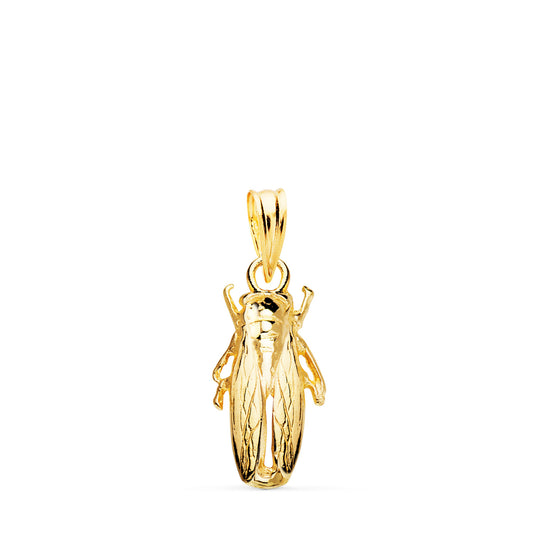 Colgante Cigarra de la Camarga. 19 x 9 mm de oro amarillo 18K