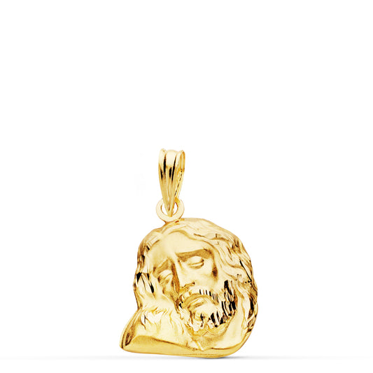 Colgante Cabeza de Cristo 18 x 15 mm de oro amarillo 18K