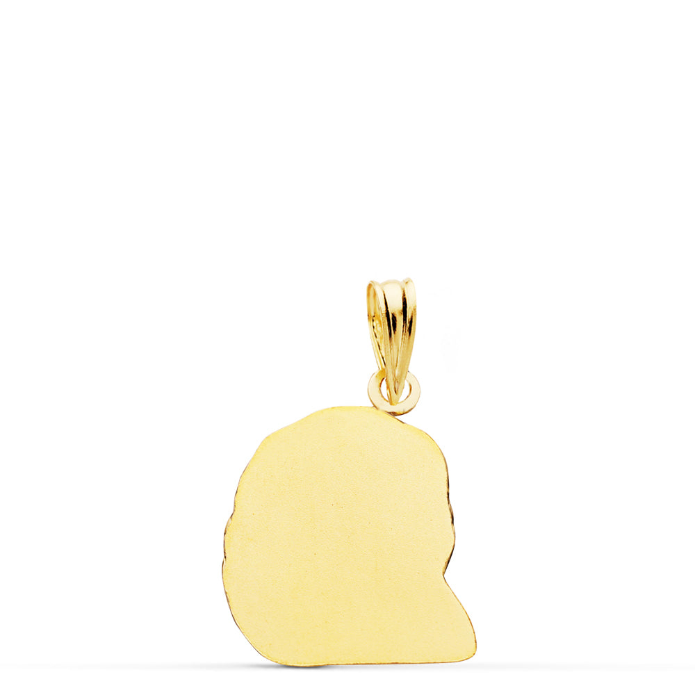 Colgante Cabeza de Cristo 18 x 15 mm de oro amarillo 18K