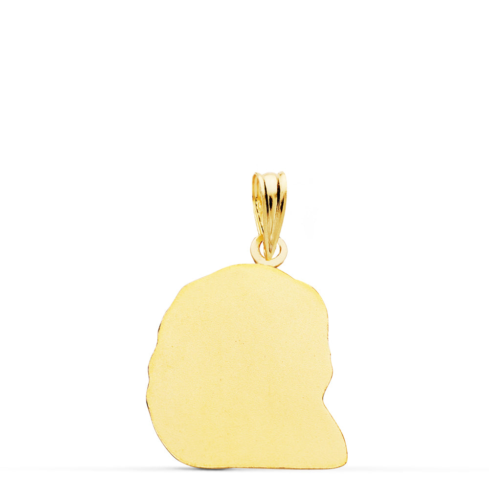 Colgante Cabeza de Cristo 20 x 16 mm de oro amarillo 18K