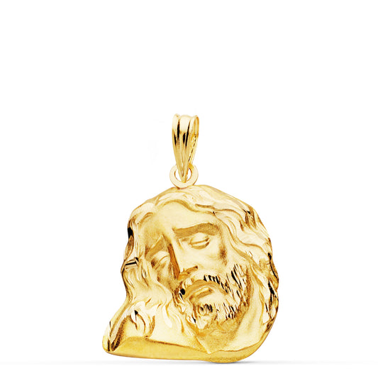 Colgante Cabeza de Cristo 23 x 19 mm de oro amarillo 18K
