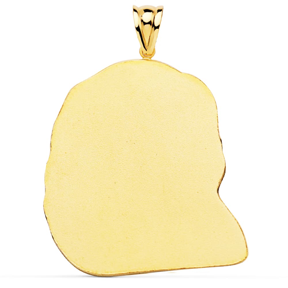 18K COLGANTE ORO AMARILLO CABEZA DE CRISTO 42X35 MM