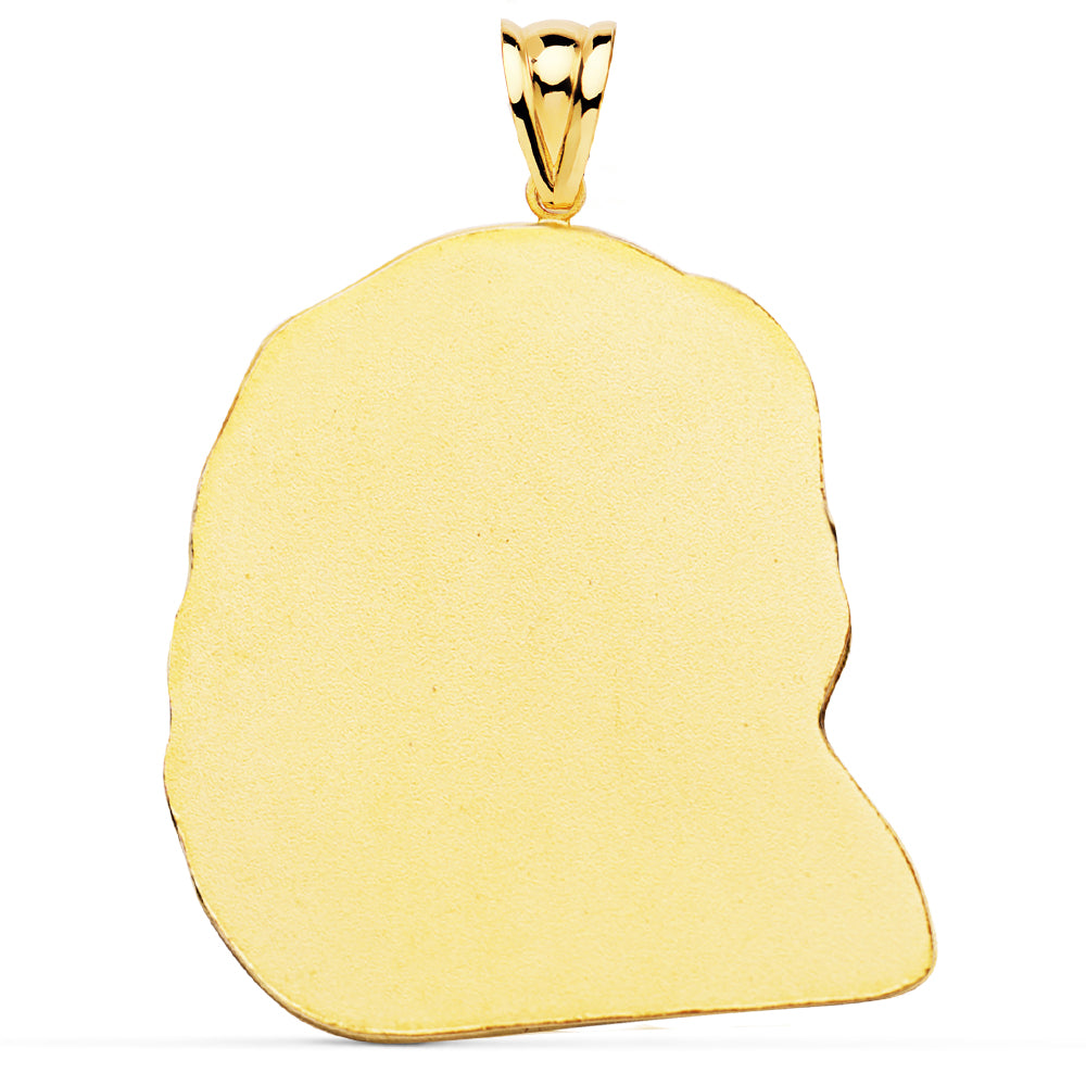 Colgante Cabeza de Cristo 42 x 35 mm de oro amarillo 18K