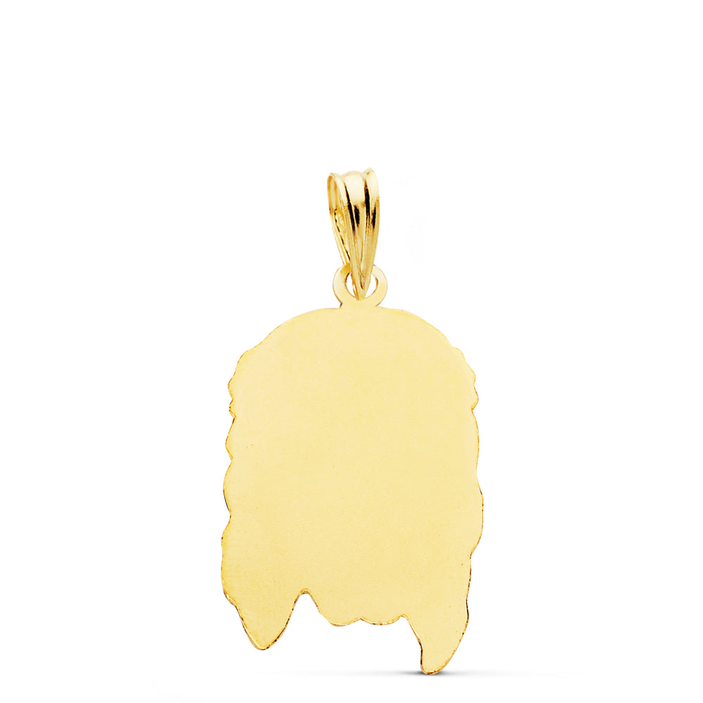 Colgante Cabeza de Cristo 23 x 14 mm de oro amarillo 18K