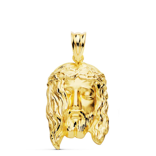 Colgante Colgante Cabeza de Cristo 26 x 16 mm de oro amarillo 18K