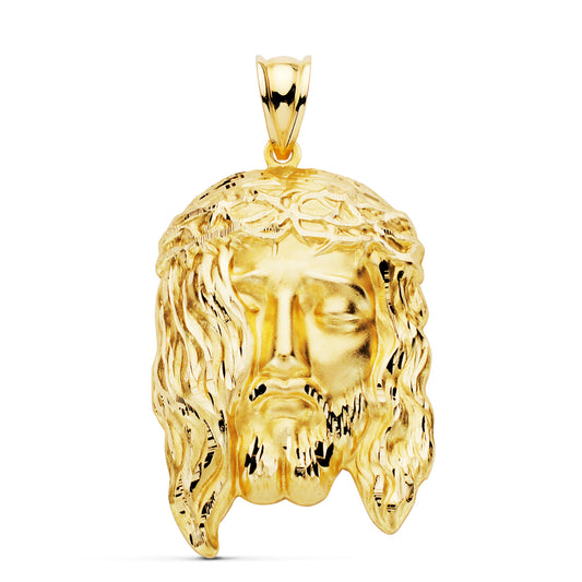 Colgante Cristo Santo Rostro 35 x 20 mm de oro amarillo 18K