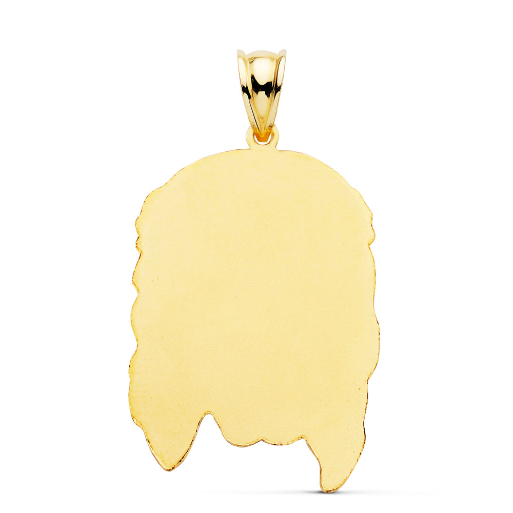 Colgante Cristo Santo Rostro 35 x 20 mm de oro amarillo 18K